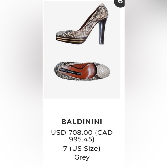 BALDININI
Platform pumps
7 (US) - Grey Like New - Picture 6 of 7
